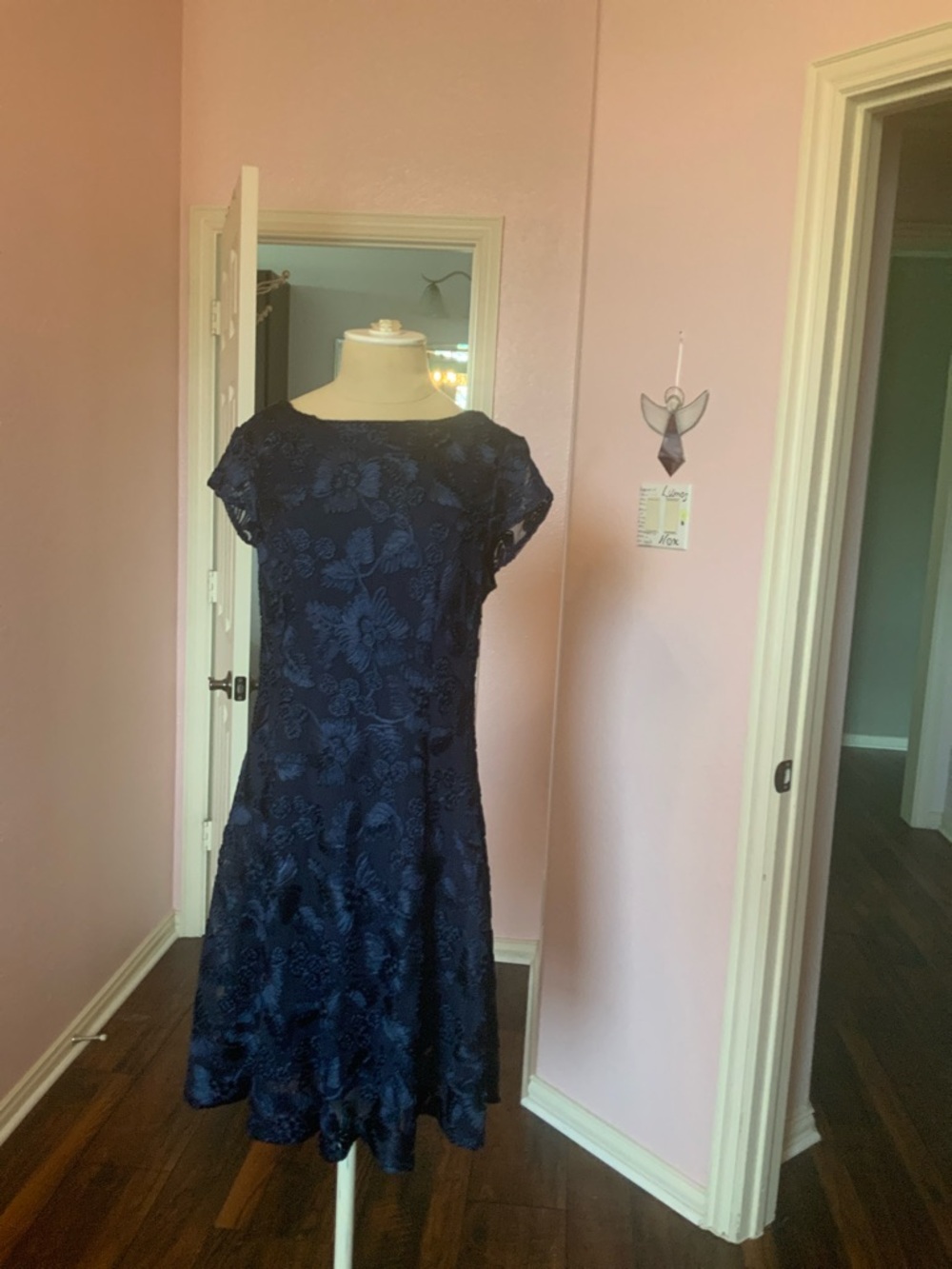 Elegant Navy Lace Dress, Never worn